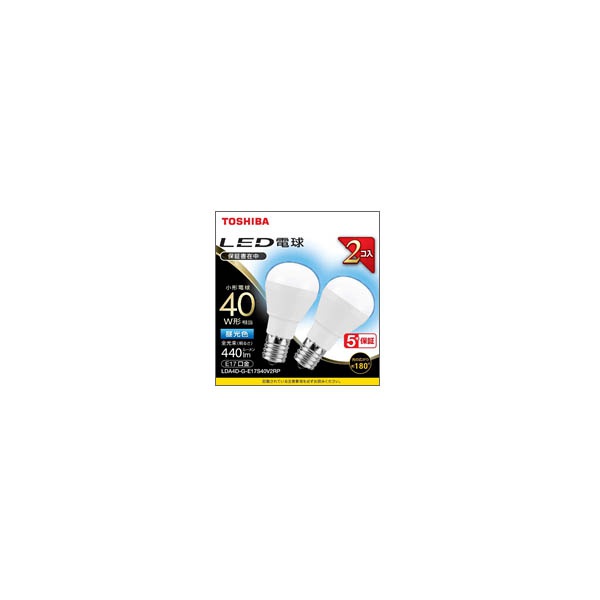 26 mm Cfl - 【10個セット】 東芝 LDA4D-GE17S40V2RP LED電球 ミニクリプトン形 E17 40W形 昼光色 LDA4D-G-E17S40V2RP 2個入