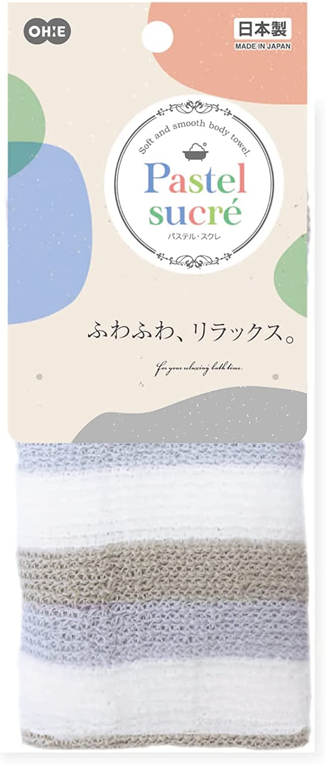 Body Towels - 【30個セット】 オーエ パステル・スクレ ボディタオル B＆GY ボディ タオル 柔らかい ふわふわ リラックス パステルカラー お風呂 バスルーム ブラシ ボディケア スキンケア ブルー グレー 体洗い パステル