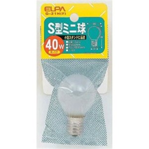 【5個セット】 ELPA G-21H(F) 白熱電球 S形ミニ球 E17口金 110V 40W形 35mm径 フロスト