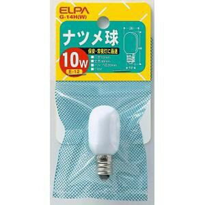 Filament Lamps - 【10個セット】 ELPA G-14H(W) ナツメ球 10W E12 ホワイト