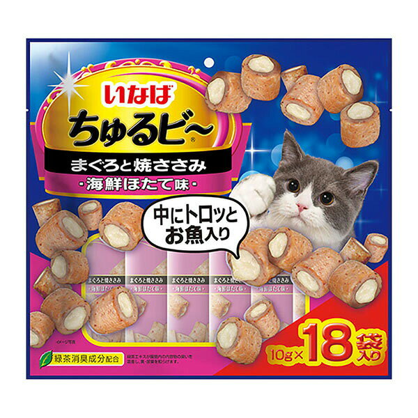 鸡胸脯肉 - 【6個セット】 いなばペットフード いなば ちゅるビから まぐろと焼ささみほたて味 10g×18袋 まぐろと焼ささみ 猫用ふりかけ ちゅるビー キャットフード 海鮮ほたて味 猫おやつ ペットフード 猫用おやつ ペット用品 おやつ スナック 全ステージ 正規品 安心素材