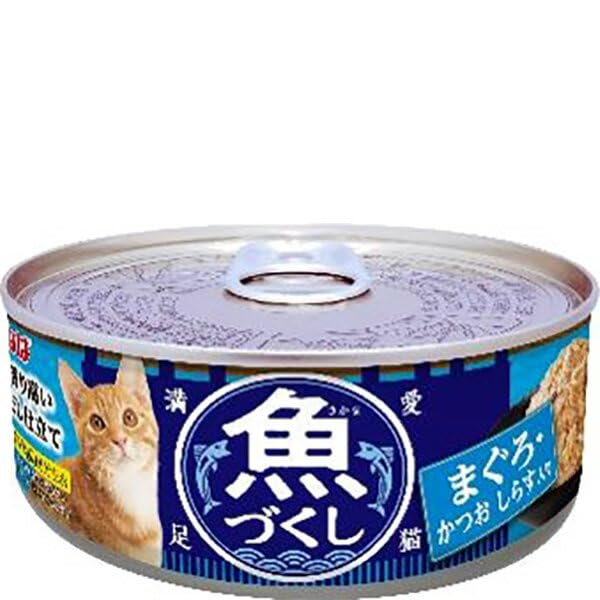 乐天商城 - 【3個セット】 いなば 魚づくし 缶 まぐろ・かつお しらす入り 60g ゼリー 一般食 IM-372 いなばペットフード 緑茶消臭成分配合 IM372 キャットフード 猫用フード ウェットフード まぐろ キャット フード かつお ウェット えさ ペット 缶詰 しらす 安心素材