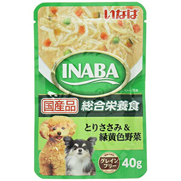 乐天商城 - 【3個セット】 INABA とりささみ&緑黄色野菜 40g 安心素材