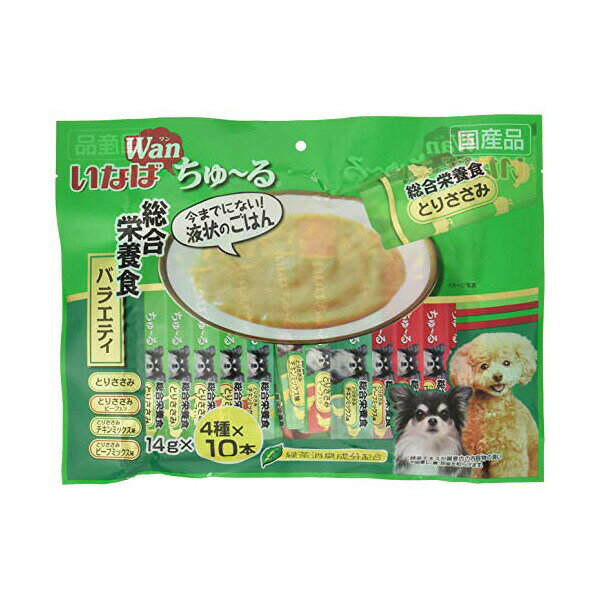 【3個セット】 いなばペットフード 犬 ちゅーる 総合栄養食 バラエティ 14g×40本 ...