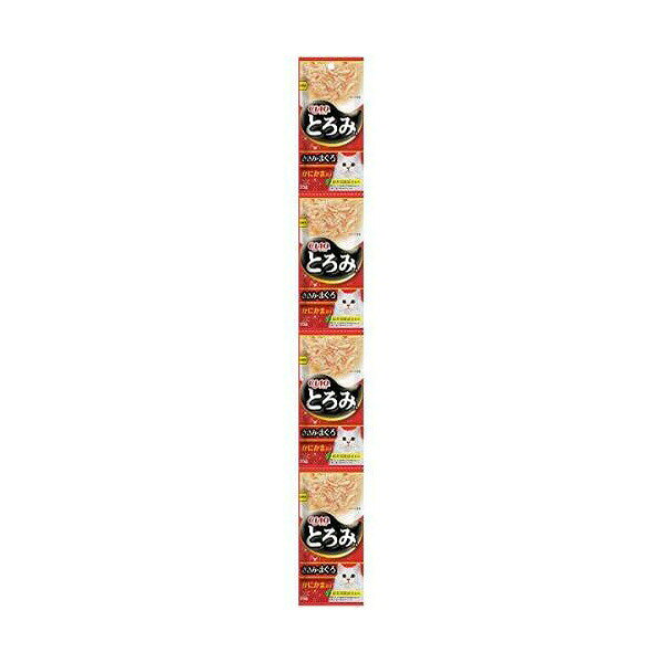 Ciao - 【24個セット】 いなば チャオ とろみ 4連パック ささみ・まぐろ かにかま入り 35gx4 一般食 TCR-133 いなばペットフード CIAO 緑茶消臭成分配合 TCR133 キャットフード チャオとろみ 猫用フード かにかま味 フード とろみプチ ウェット ペット 猫用品 安心素材