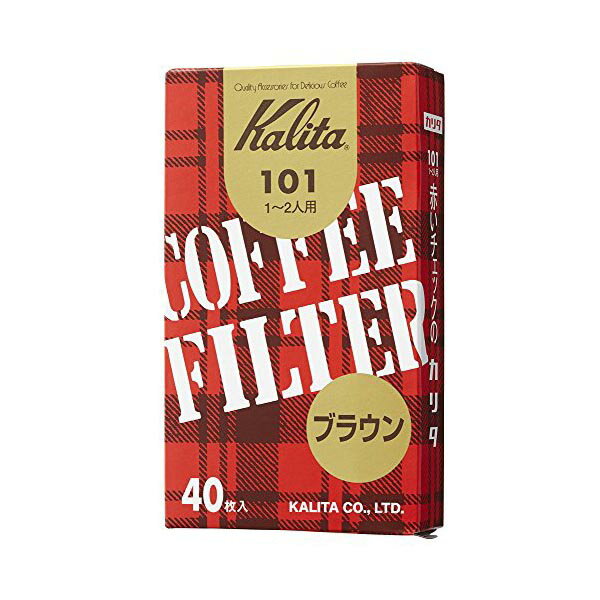【2個セット】 カリタ Kalita コーヒーフィルター 101濾紙 箱入り 1~2人用 40枚入り ブラウン 11141 みさらし 店舗 ドリッパー キッチン用品 フィルター 家庭用 茶色 焼酎 喫茶店 ロシ 濾紙 コーヒー お酒 珈琲 人気商品