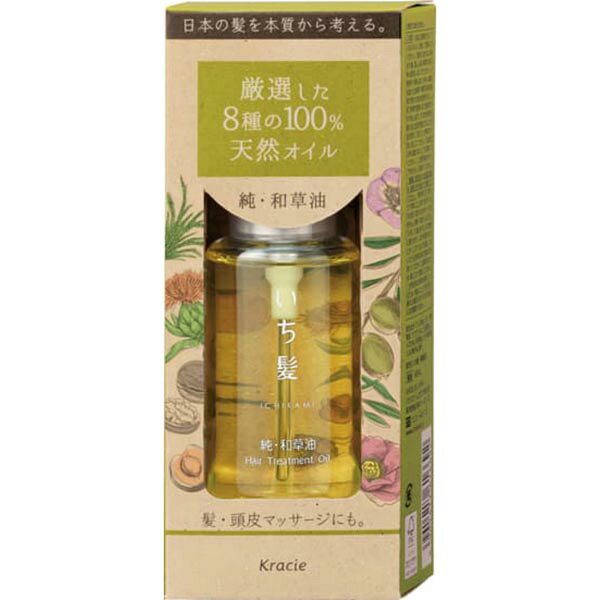 クラシエ いち髪 純・和草油 ヘアオイル 洗い流さない お風呂 ダメージ補修 ヘアトリートメント アウトバス トリートメント イチカミ ヘアケア 浴室外用
