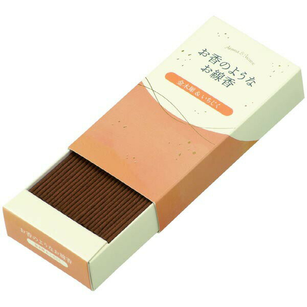 ▼まとめ買いがおすすめ！ 2個セット（格安） 3個セット（格安） 5個セット（必見） 10個セット（人気） フルーティーで華やかな金木犀とフレッシュないちじくの香りをブレンドした、お線香としても香りのルームフレグランスとしても使えるお線香です。【セット内容】●お線香 × 3個●1個あたり：約50g【特徴】●燃焼時間は約10分●煙が少ない●長さ70mmのコンパクトサイズ【仕様】材質炭粉、タブ粉、香料サイズ長さ約70mm入数1内容量約50g【使用場所】●仏壇　●リビング　●瞑想時　●就寝前　●朝の目覚め時【ご注意】●直射日光、高温多湿を避けて保管してください●天然物を使用しており、ごく稀にお線香の表面が変色したり結晶が析出することがありますが、品質には問題ありません●小児、ペットの手の届かない所に保管してください●火をつけたら絶対にそばを離れないでください●必ず不燃性の香炉、香立てを使用し、燃えやすいものが近くにない、水平で安定した場所で使用してくださいフルーティーで華やかな金木犀とフレッシュないちじくの香りをブレンドした、お線香としても香りのルームフレグランスとしても使えるお線香です。サイズ：長さ約70mm　入数：1　内容量：約50g3個セットでお届け。仏壇、リビング、瞑想時、就寝前、朝の目覚め時などに。 ▼まとめ買いがおすすめ！ 2個セット（爆安） 3個セット（激安） 5個セット（人気） 10個セット（お得）