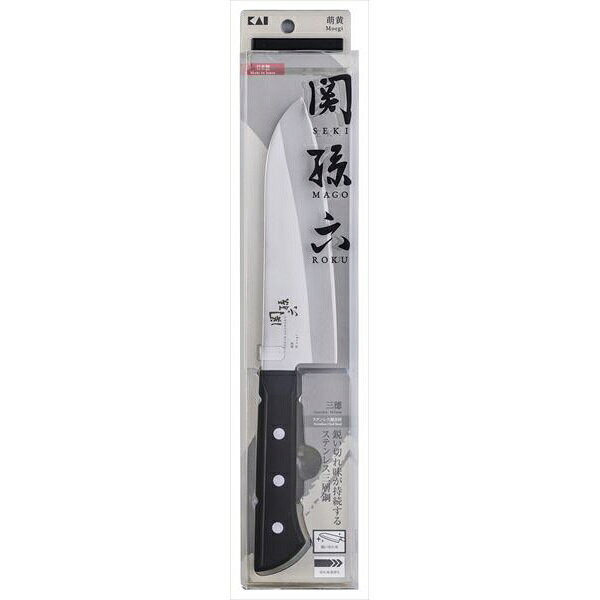 貝印 孫六 三徳包丁 AE-2900 165mm ステンレス 萌黄 食洗機対応 KAI 三徳ナイフ 包丁 調理器具 キッチン用品 料理 切れ味 auc-ulmax-12252595 ウルマックス 楽天市場店 パッケージ画像