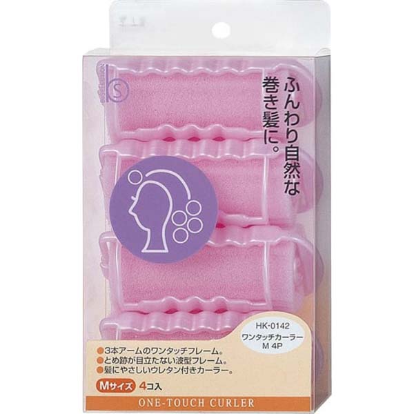 樂天商城 - 【3個セット】 貝印 B’s ワンタッチカーラーM 4P スタイリング ワンタッチカーラー