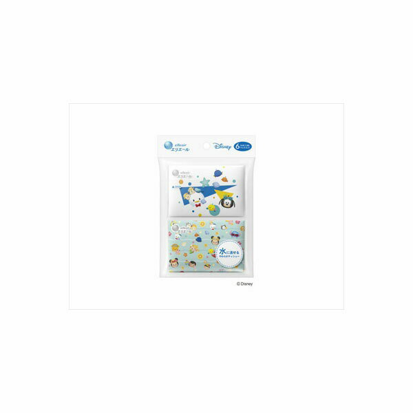 エリエール ディズニーデザイン流せるポケット12W6P(キッズ) 大王製紙 ティッシュ キッズ 消耗品 住環境用品 ホワイト ディズニーデザイン 抽選 流せるポケット ポケットティッシュ 水に流せる