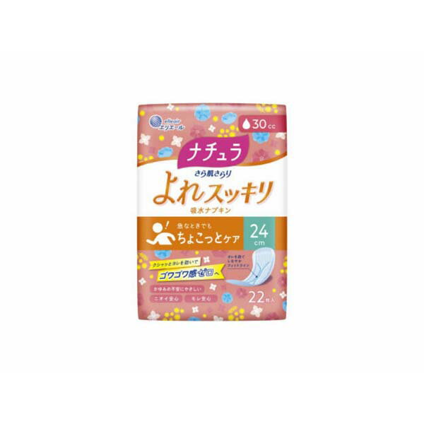 【3個セット】 大王製紙 ナチュラさら肌さらりよれスッキリ吸水ナプキン24cmロング30cc22枚 介助 ナプキン 軽失禁パッド ロング 吸水ナプキン 介護 排泄ケア アットコスメ