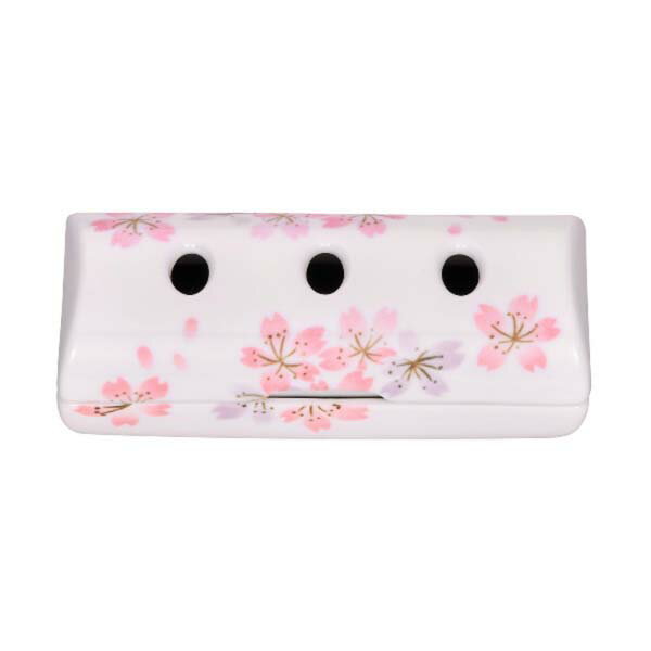 incense Burners - 【3個セット】 日本香堂 寝かせる線香皿(小)サクラ花柄 寝かせる線香皿