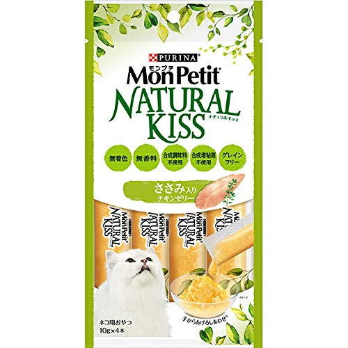 【4個セット】 ネスレ日本 モンプチ ナチュラルキッス ささみ入りチキンゼリー 40g ネコ チキン キッズ ゼリー ネスレ ネスレピュリナ キャットフード グレインフリー 猫用おやつ ペット用品 おやつ ささみ入り ペースト ピュリナ 無添加 フード パウチ 安心素材