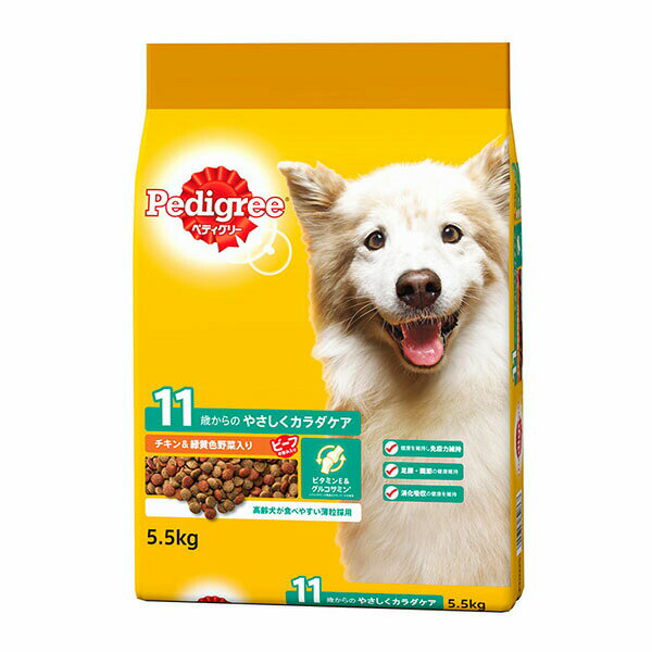Perfectfit - マースジャパンリミテッド ペディグリー シニア犬用 11歳から ヘルシーチキン&緑黄色野菜入り 5.5kg ドッグフード ドライ チキン イヌ シニア ドライフード マースジャパン シニア犬 緑黄色野菜入り ペットフード 総合栄養食 高齢犬 安心素材 価格は1個のお値段です