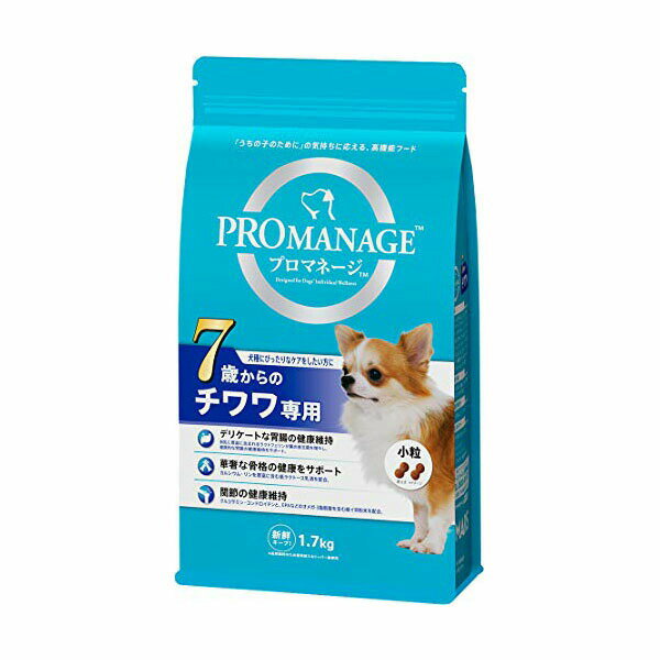Premium - 【12個セット】 マースジャパンリミテッド プロマネージ ドッグフード 7歳からのチワワ専用 シニア犬用 1.7kg 種 イヌ シニア チワワ ドライフード マースジャパン チワワ専用 ドックフード 犬フード マース フード ペット 安心素材