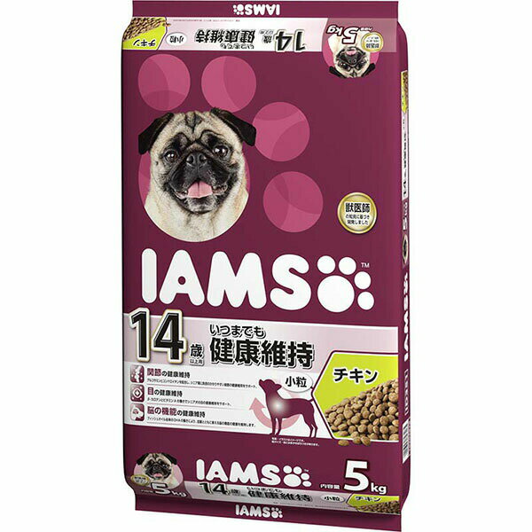 Perfectfit - マースジャパンリミテッド アイムス IAMS ドッグフード 14歳以上用 いつまでも健康維持 小粒 チキン シニア犬用 5kg イヌ シニア 小型品種 ドライフード マースジャパン 犬用フード プレミアム 総合栄養食 ペット用品 高齢犬用 ドライ 安心素材 価格は1個のお値段です
