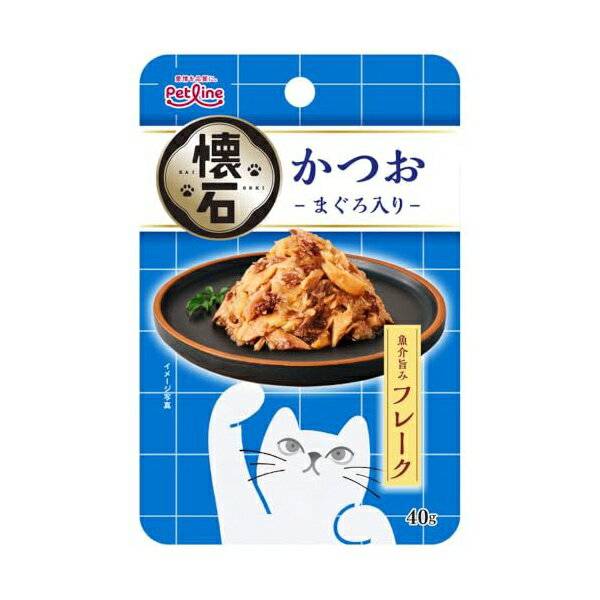 乐天商城 - 【6個セット】 ペットライン 懐石レトルト フレーク かつお まぐろ入り 40g
