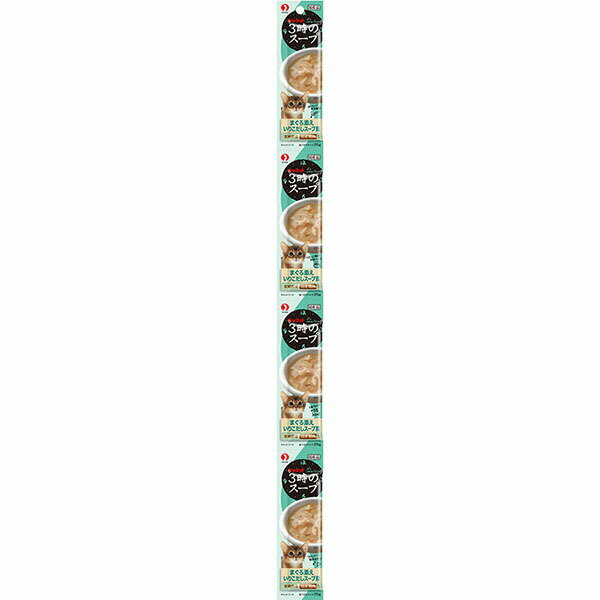 Natural - 【3個セット】 ペットライン 3時のスープ まぐろいりこだし 25g×4連 マグロ パテ アダルト 全品種 キャットフード 猫用フード ペットフード 猫フード キャネット ペット用品 ウェットフード おやつ キャット 国産 ウエット フード ウェット スープ パウチ 安心素材
