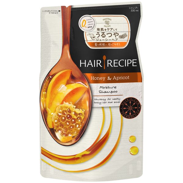 【12個セット】 ヘアレシピハニーアプリコットエンリッチモイスチャーレシピシャンプー つめかえ 330ML P&G 詰め替え シャンプー ハニーアプリコット 詰替 ヘアレシピ 詰替え用 清拭剤 入浴関連 つめかえ用 詰替用 ピーアンドジー エンリッチ