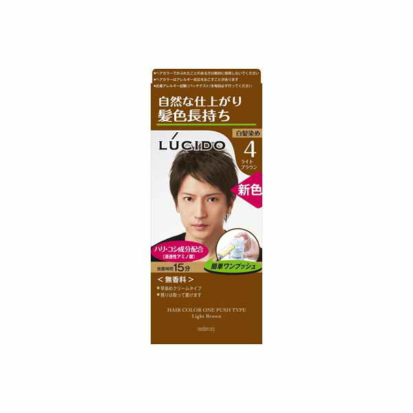 【12個セット】 ルシード ワンプッシュケアカラー ライトブラウン 医薬部外品 マンダム ヘアカラー