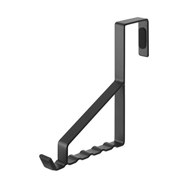 Hanger - 【3個セット】 山崎実業 ドアハンガー スマート 6連 ブラック 2763 小物 省スペース 吊り下げ 室内干し 整理 リビング 室内 カバン 収納 人気 ハンガーフック 小物掛け スリム ハンガー 新生活 洗濯物干し 吊り下げ収納 ドアフック ランドリー 人気商品