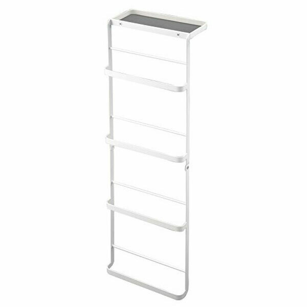 Slippers Racks - 【3個セット】 山崎実業 引っ掛け式スリッパラック タワー 6314 小物 省スペース 吊り下げ エントランス 結婚 キッチンブランチ シューズラック 収納 人気 スリム 玄関収納 組立式 トレー付き 隙間収納 下駄箱 シューズ 玄関 すき間収納 人気商品