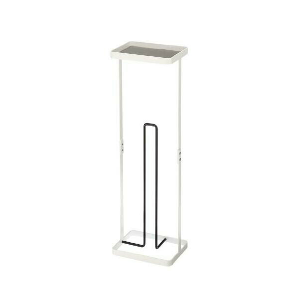 Holder - 【3個セット】 山崎実業 トレイ付きトイレットペーパースタンド プレート ホワイト 7762 省スペース トイレグッズ キッチンブランチ 収納 人気 スリム トイレ 新生活 トイレットペーパー トレイ付 保管 トイレラック 収納ラック かわいい サニタリー 人気商品