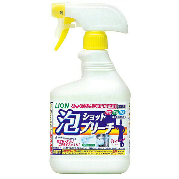 【3個セット】 泡ショットブリーチ 520ml 本体 ハイジーン 消耗品 住環境用品 除菌 ライオン 材質 掃除 ライオンハイジーン スプレータイプ 洗剤 シンク キッチン バブル 介護用品 漂白剤 塩素系 ヌメリ 清掃 泡タイプ 消臭剤 業務用 黒ずみ