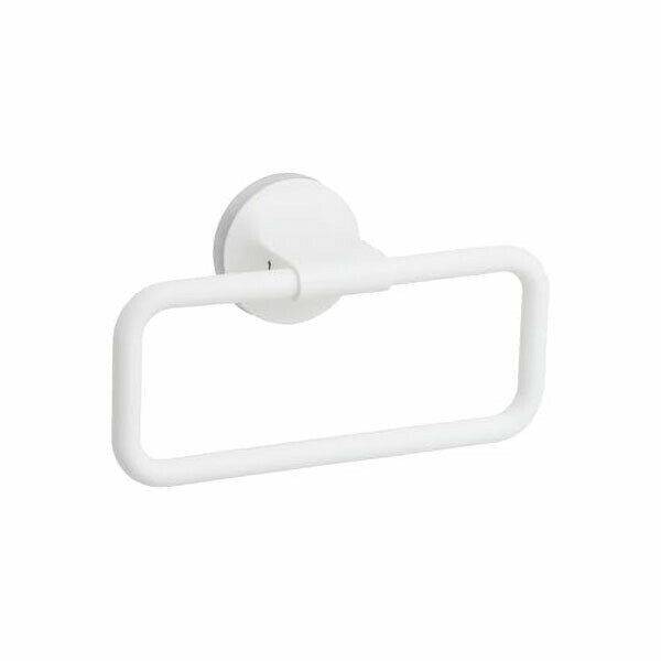 Towel Racks - 【2個セット】吸盤 タオルリング 補助板付き 全長 18cm 干幅16cm 耐荷重1kg ホワイト 人気商品