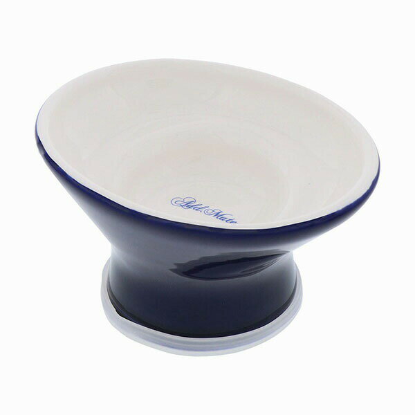 Tableware - ペティオ プロショップ事業部 猫用食器 ヒゲがあたりづらく食べやすい猫用脚付き食器 マゼランブルー