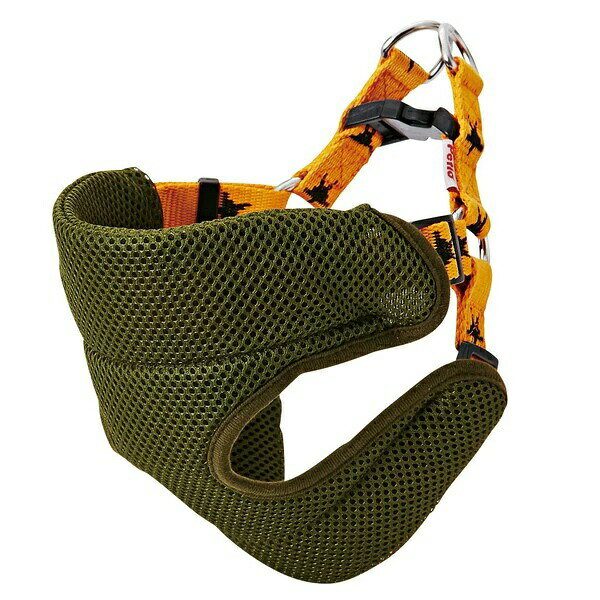 Petio メリカジ スター ベスト ハーネス 中型犬用 オレンジ 散歩 アメカジ テイスト