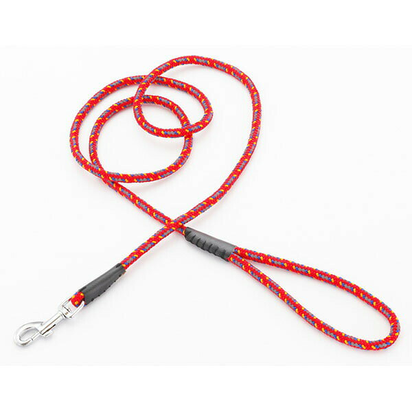 Collars, Harnesses, Leashes - 【3個セット】 ペティオ NEW ネオンリード 10mm レッド お散歩リード お出かけ ペット用品 お散歩 小型犬用 リード おでかけ 犬用 布地 引き紐 散歩 安心素材