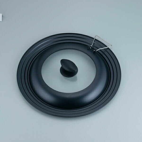 Ih/Gas Compatible - 【10個セット】 和平フレイズ リーンズ・ツー 立つ窓付兼用カバー 24・26・28cm RE-7371 ホワイトデー フライパンカバー 鍋蓋 掛ける 立てる 収納便利 フッ素樹脂 スタンド付き 強化ガラス 軽量 兼用カバー 兼用 窓付 ふっ素樹脂加工