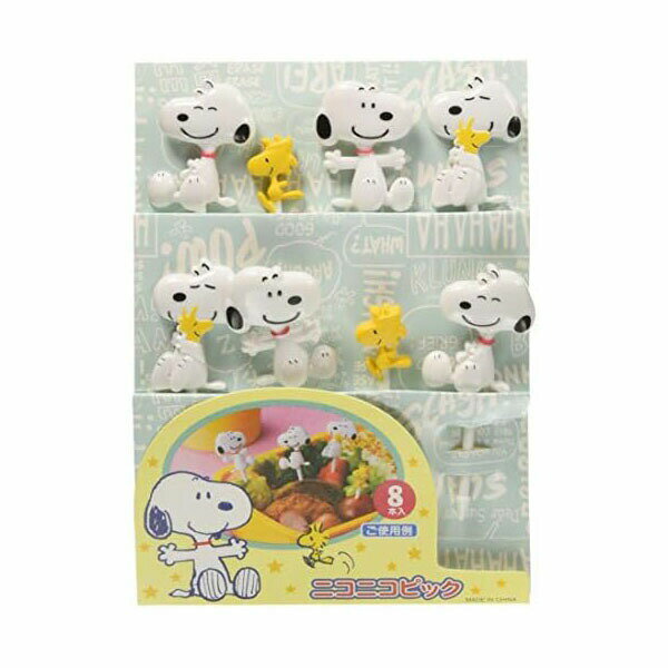 【2個セット】トルネ スヌーピー お弁当 ピック キャラ弁 デコ弁 ランチ ニコニコ 8本入 PN-6 人気商品