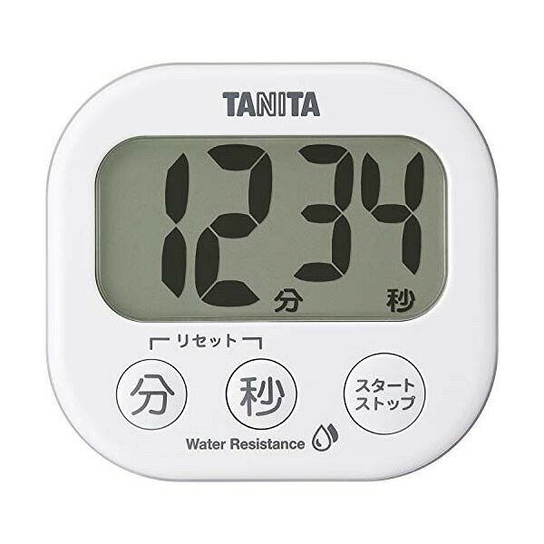 【10個セット】 タニタ キッチンタイマー 洗える でか見えタイマー ホワイト TD426WH 8.4×7.8×2.2cm 衛生的 御祝 見やすい 計量 マグネット付 プレゼント 清潔 大画面 キッチン 調理 品番 家庭 タイマー キッチン雑貨 キッチン家電 人気商品