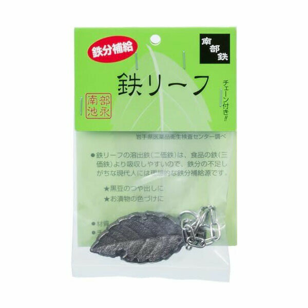 Pickles Stones - 【2個セット】池永鉄工 Ikenaga Iron Works 鉄玉 鉄リーフ 南部鉄器 鉄分補給 2.7×19.8×0.8cm チェーン含む 11839 人気商品