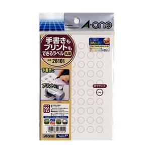 【10個セット】 エーワン 26101 手書きもプリントもできるラベル ( はがきサイズ ／ 丸型60面 ／ 9mmφ ／ 12シート )