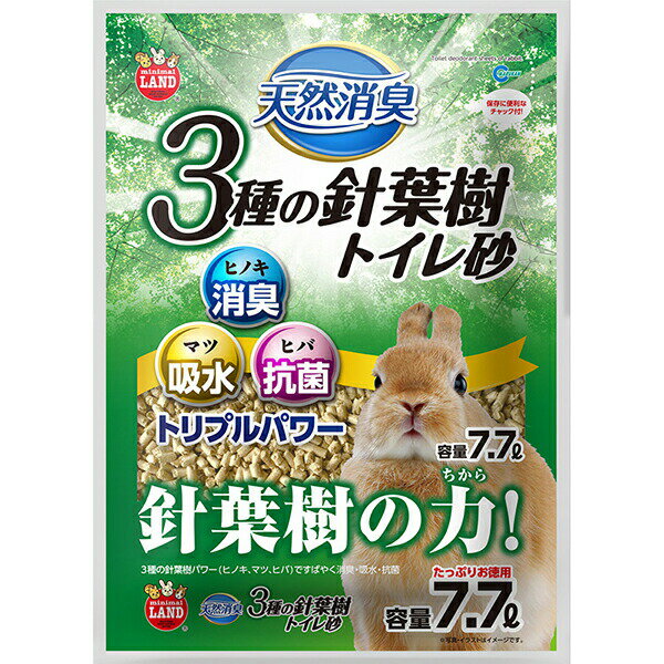 Toiletry - 【4個セット】 マルカン 天然消臭 3種の針葉樹トイレ砂 7.7L MR-639 安心素材