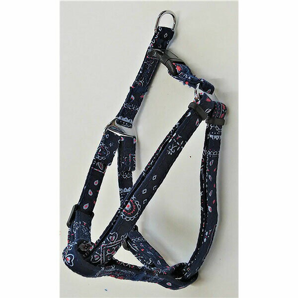 Harness - 【3個セット】 岡野製作所 ペイズリーハーネス #10 ネイビー 犬用 安心素材