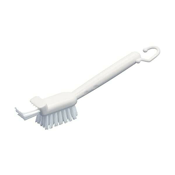 【2個セット】 まめいた 排水口ブラシ ホワイト KB-420W おちる 品番 ハンドブラシ 清掃用品 落ちる 排水溝 掃除 スティックタイプ 三角コーナー 排水口 汚れ ピカピカ ...