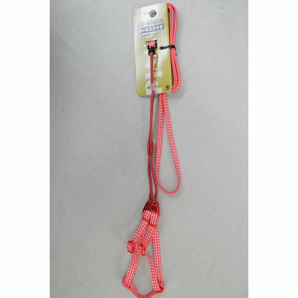 Nylon （Toy Dogs） - 【6個セット】 神戸工房 アンブル ハーネスリード ギンガム レッド お散歩リード 超小型犬用 ドッグ 安心素材