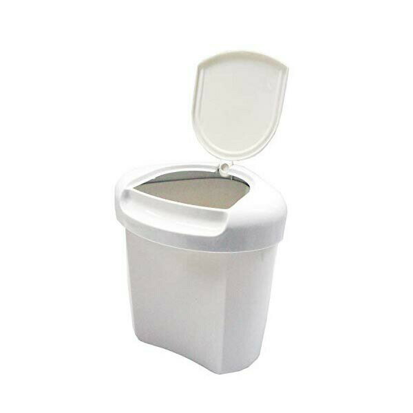 ●ちょっと大きめのトイレボックス。容量は大きめですが、壁際の角にぴったり収まるので邪魔になりません。サニタリーボックスとしてはもちろん、ペットの固まる砂（汚物）入れとしても。抗菌防カビ加工がしてあり、プラスチックなので汚れても水洗いできて清潔。・サイズ（約）幅17×奥行15.5×長さ19cm重量（約）208g個装サイズ(約) 幅17.5×奥行15.5×高さ19cmポリプロピレン製造国：日本