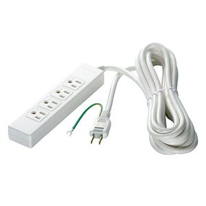 【3個セット】 バッファロー BSTAPST3420WH 3ピン式電源タップ 4個口タイプ 2m ホワイト