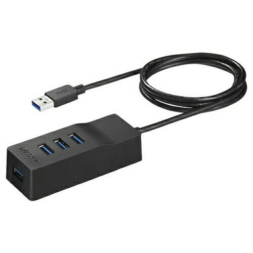 バッファロー BSH4A310U3BK USB3.0セルフパワーハブ 上挿し／4ポートタイプ マグネット付 ブラック(2.0)
