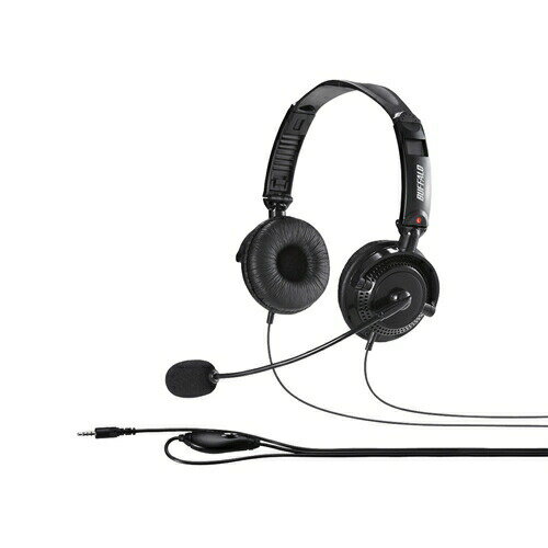 【5個セット】 バッファロー BSHSHCS310BK 両耳ヘッドバンド式ステレオヘッドセット 折りたたみタイプ ブラック