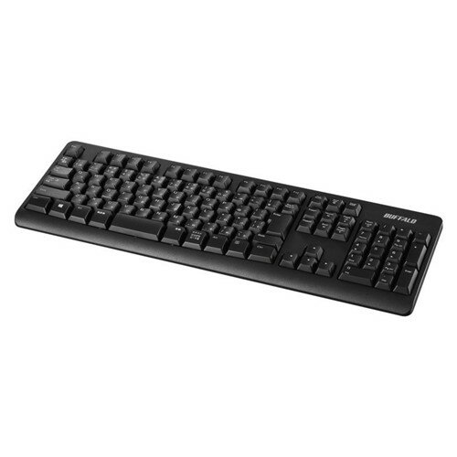 【10個セット】 BUFFALO BSKBW120BK 無線2.4GHz テンキー付きキーボード 日本語配列 ブラック