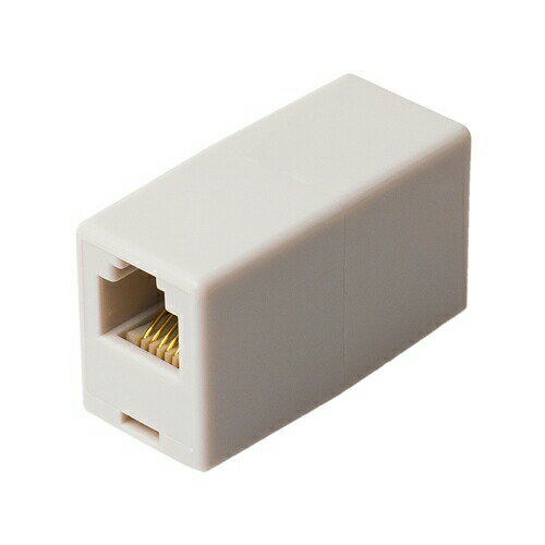 【2個セット】 ミヨシ DA-60／WH 6極6芯対応 電話機コード延長アダプタ