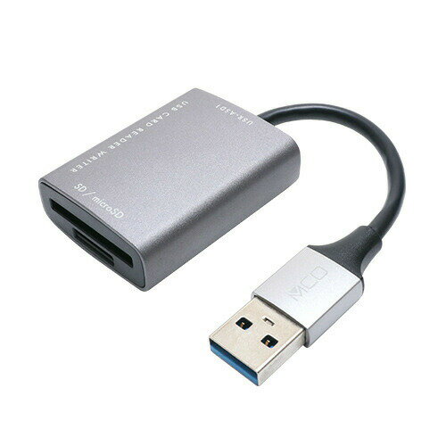 【5個セット】 ミヨシ USR-ASD1／DS SD microSDカードリーダ ライタ USB-A シルバー USRASD1／DS