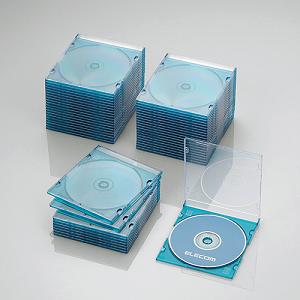 【10個セット】 エレコム CCD-JSCS50CBU Blu-ray／DVD／CDケース(スリム／PS／1枚収納) クリアブルー